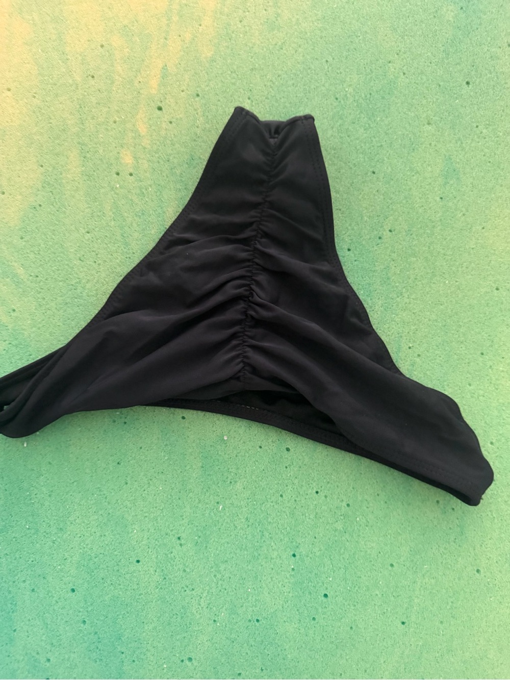 Women’s Black Ruched Bikini Bottom - Brand Unspecified
